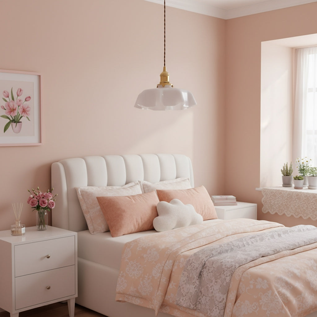 Aluneroa Vintage-inspirierte Blumen-Pendelleuchte mit sanft geschwungener Silhouette für die Innenbeleuchtung
