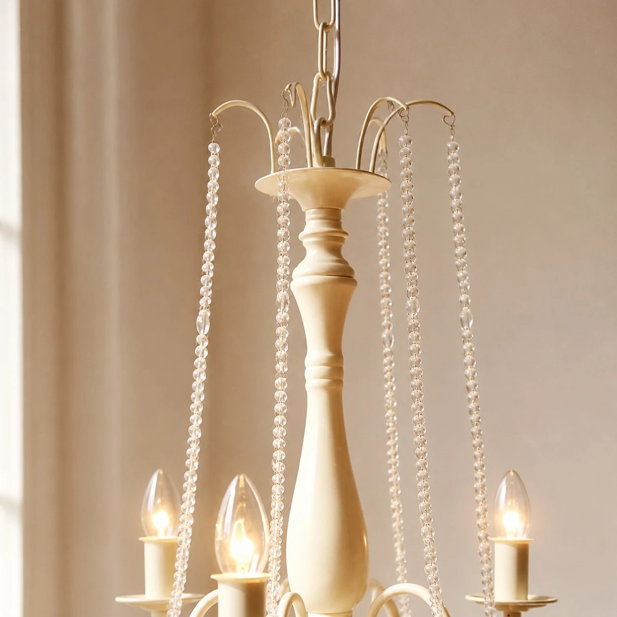 Vintage French Crystal Candle Chandelier