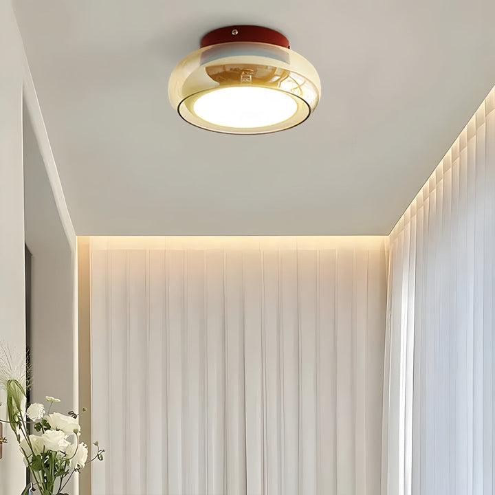 Modern Glass Ceiling Light - Elevate Ambiance Fixture for Living Room