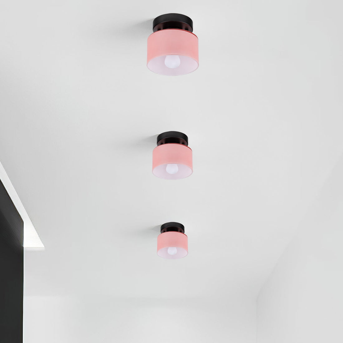Bauhaus Glass Ceiling Light - Minimalist Mini Design Lamp For Hallway