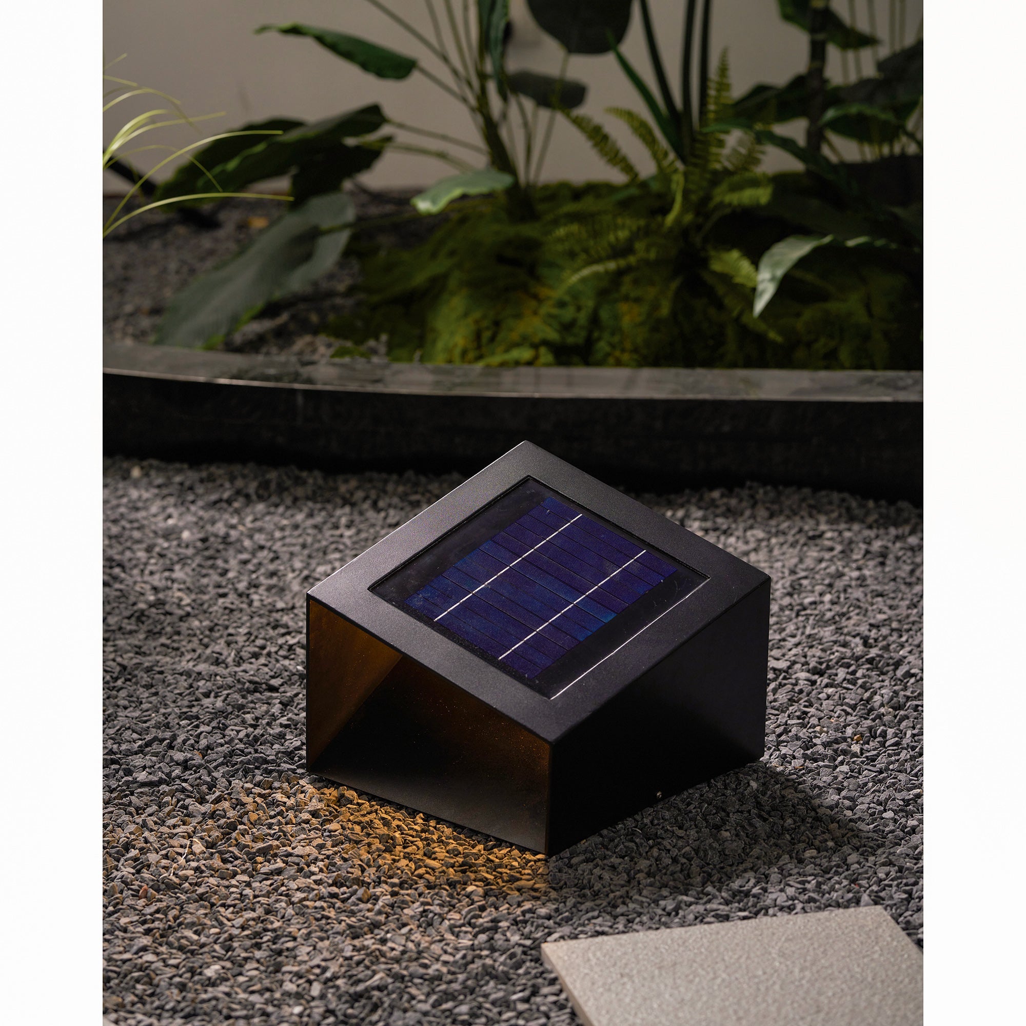 Cube Garden Solar Light - Compact LED Lamp for Patio & Small Gardens