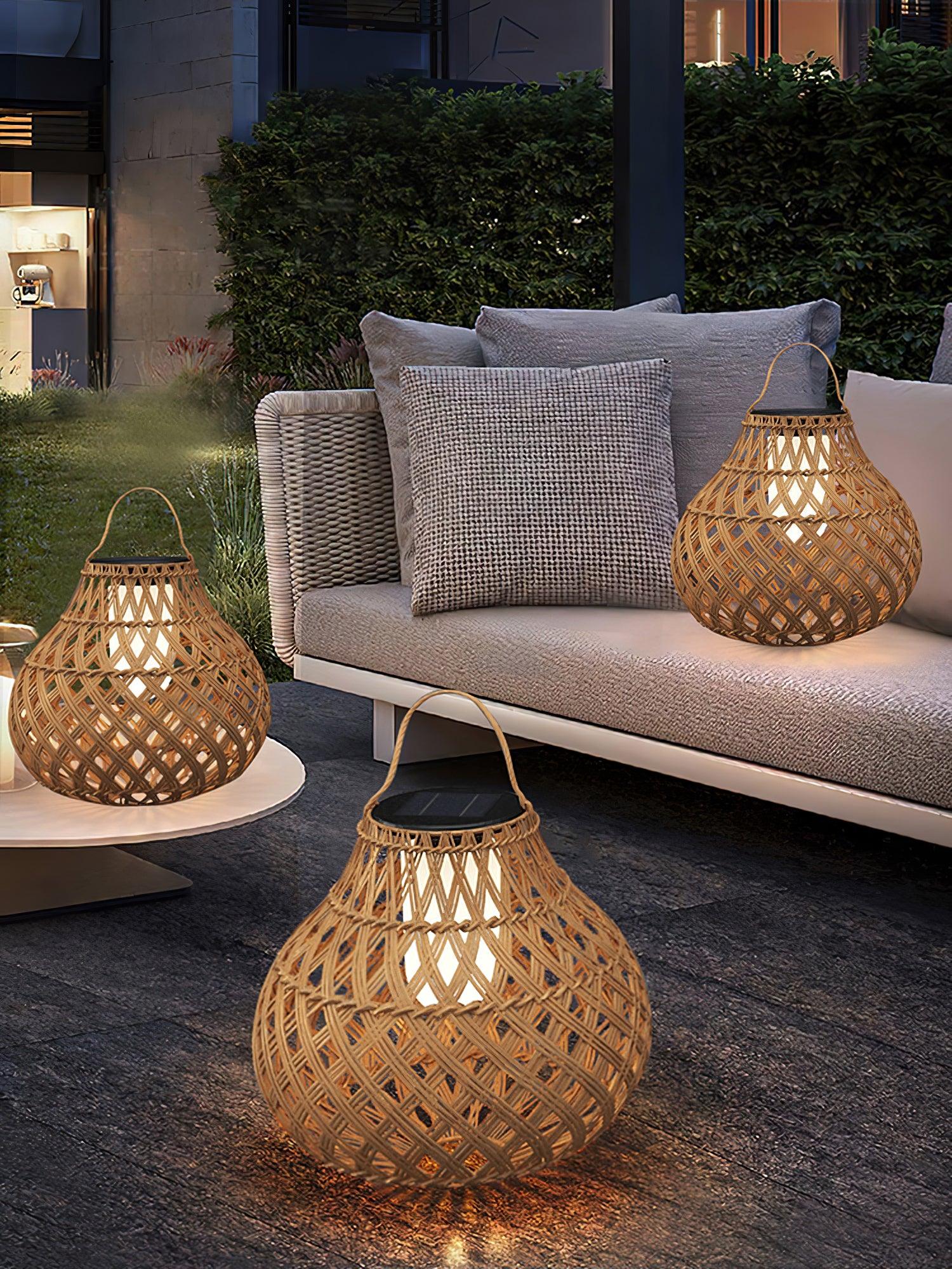 Woven Sphere Lantern Outdoor Lamp - Solar Outdoor Lamp Great