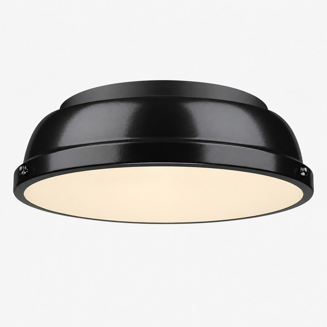 Metal Flush Mount Ceiling Fixture with Frosted Diffuser