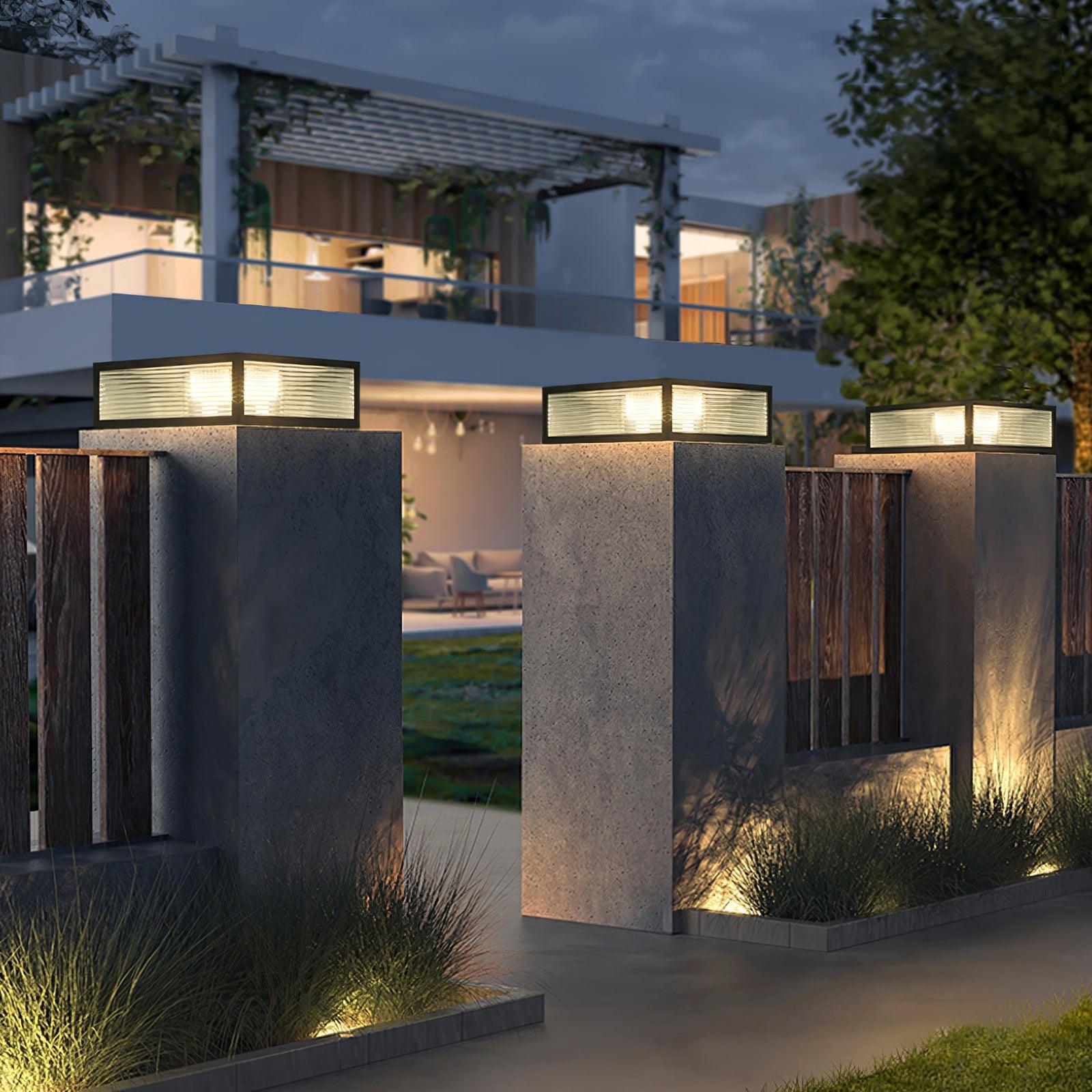 Garden Outdoor Light - Durable Metal Glass Lamp for Patio & Pathway