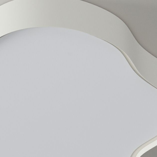 Cream LED Flush Mount Light - Cloud Metal Ceiling Fixture For Hallway