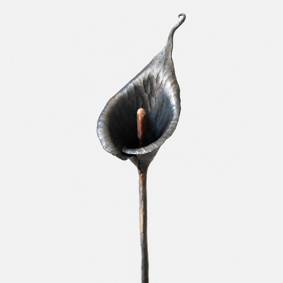 Hand-Forged Iron Calla Lily Stem Decor