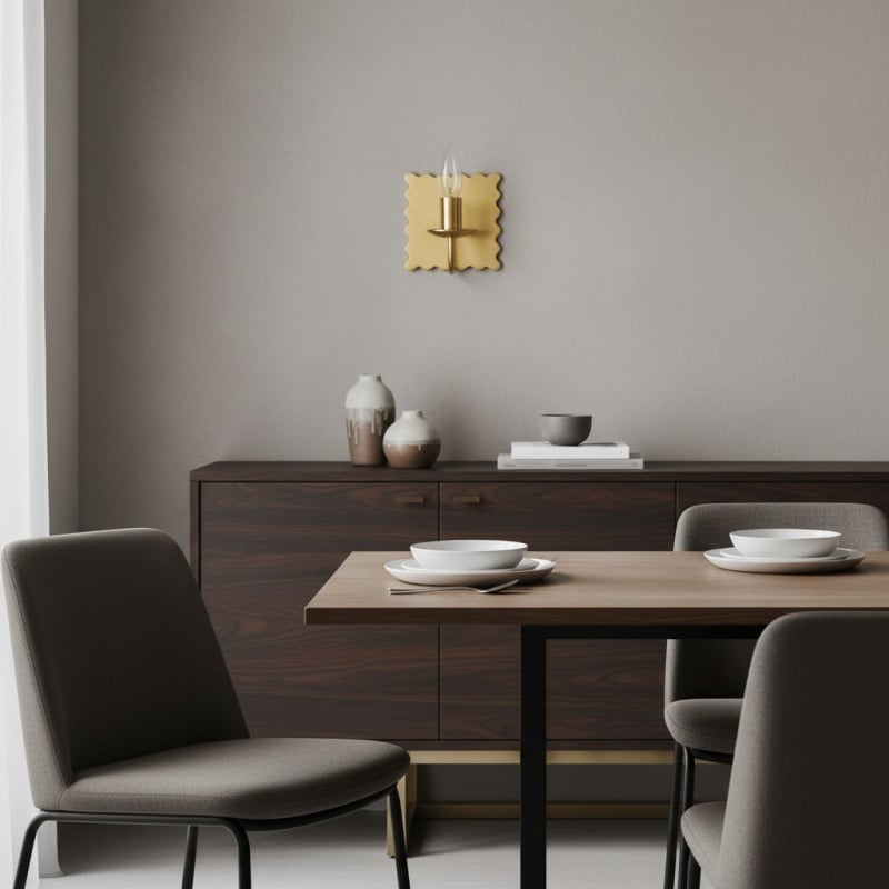 Modo Decorative Wall Light – Modern Wavy Metal Wall Sconce for Bedrooms and Hallways
