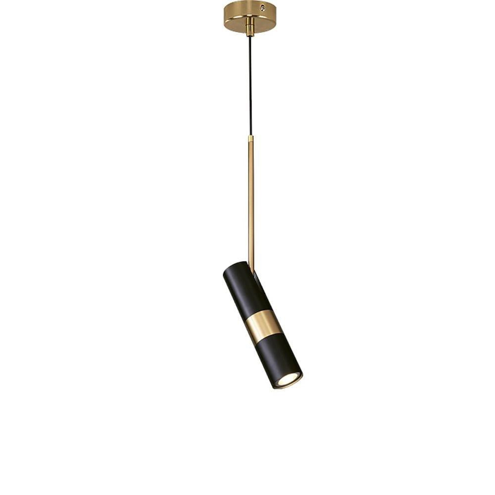Black And Gold Metal Hardwired Pendant Light