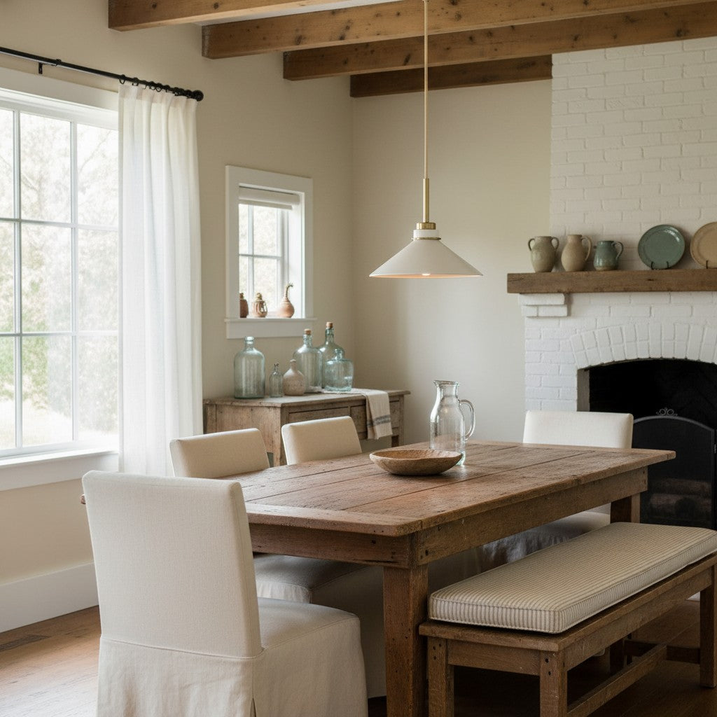 Aurenza Moderne Bauernhaus-Pendelleuchte – Verstellbarer Schirm für warmes Ambiente