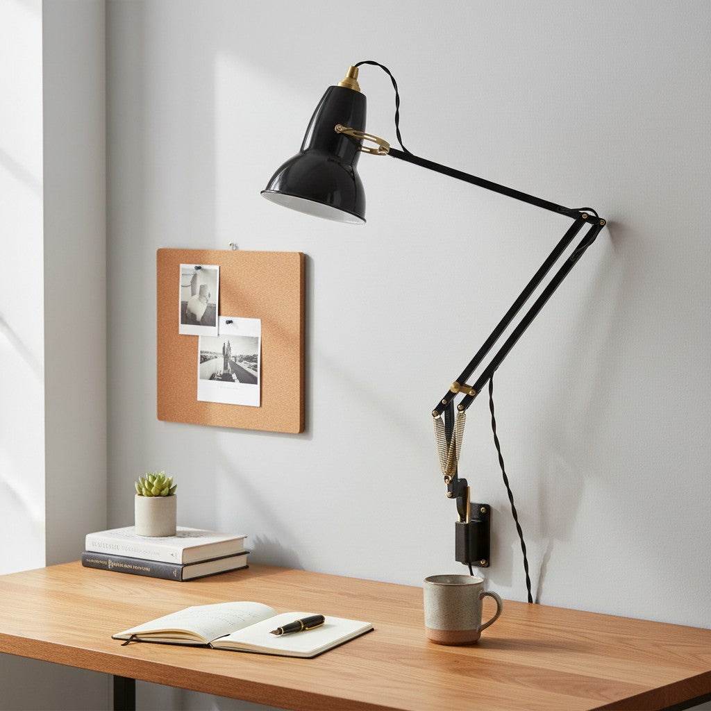 Modryx Adjustable Modern Wall Lamp with Bracket Sleek Aluminium Shade for Living Space