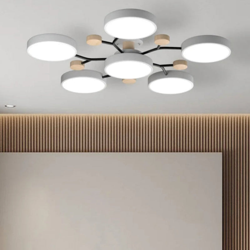 Morandi Disc Branch Multihead Ceiling Light