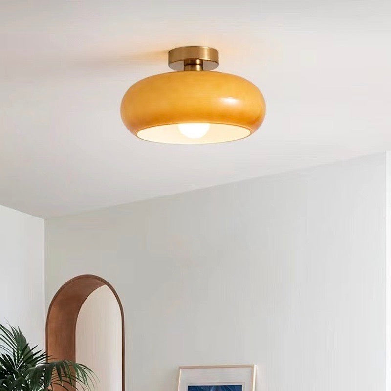 Bauhaus Brass Disc Vintage Ceiling Lamp
