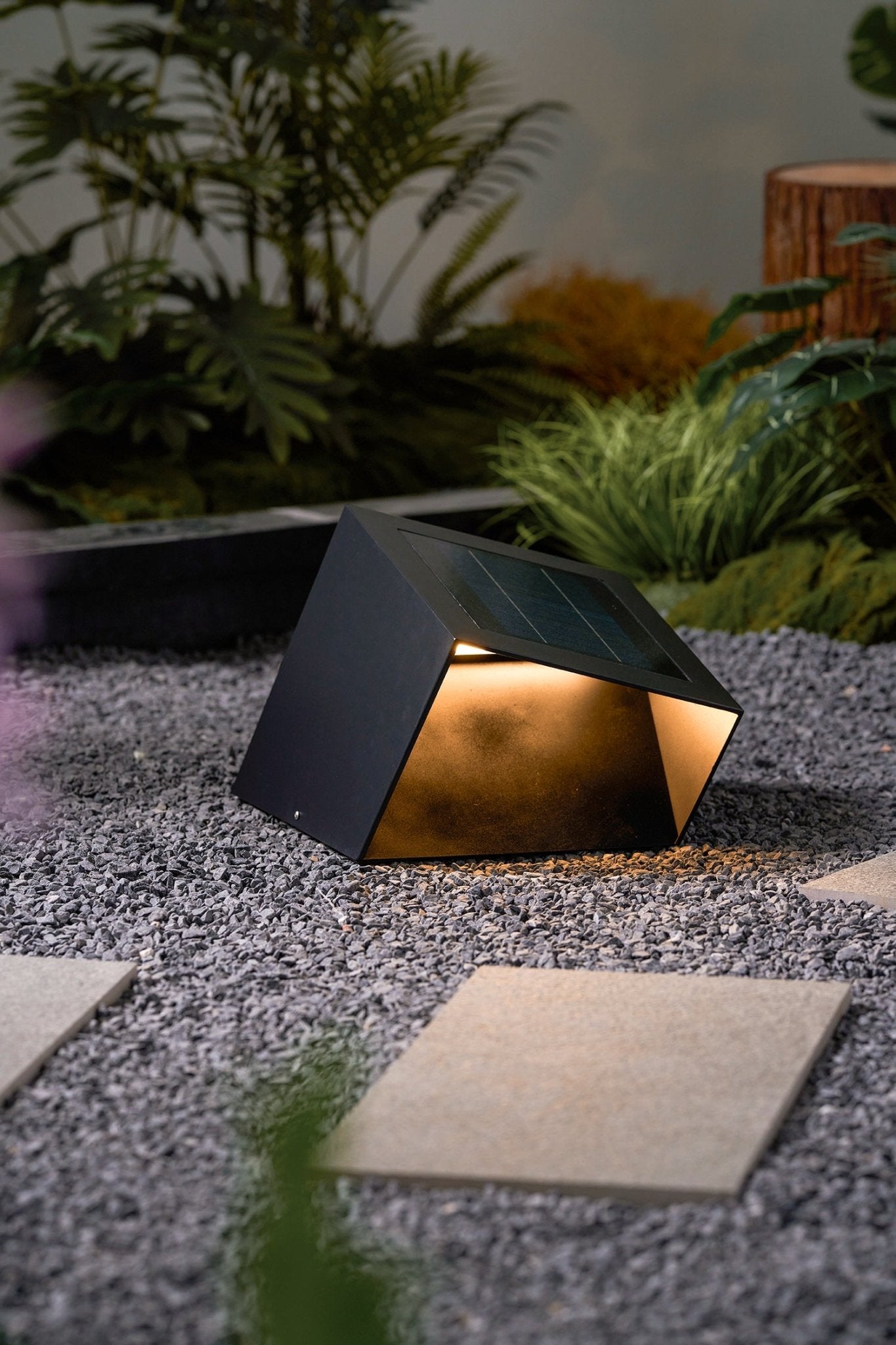 Cube Garden Solar Light - Compact LED Lamp for Patio & Small Gardens
