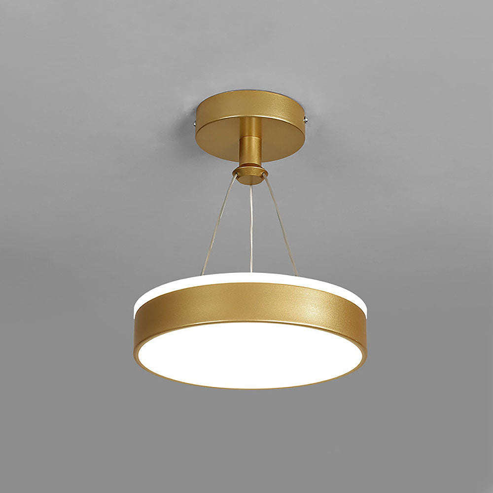 Metal LED Round Pendant Light - Modern LED Ceiling Fixture for Hallway