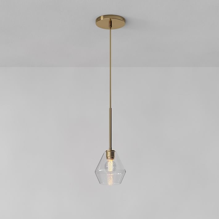 Merin Transparent Glass Sculpture Geometric Pendant Lamp