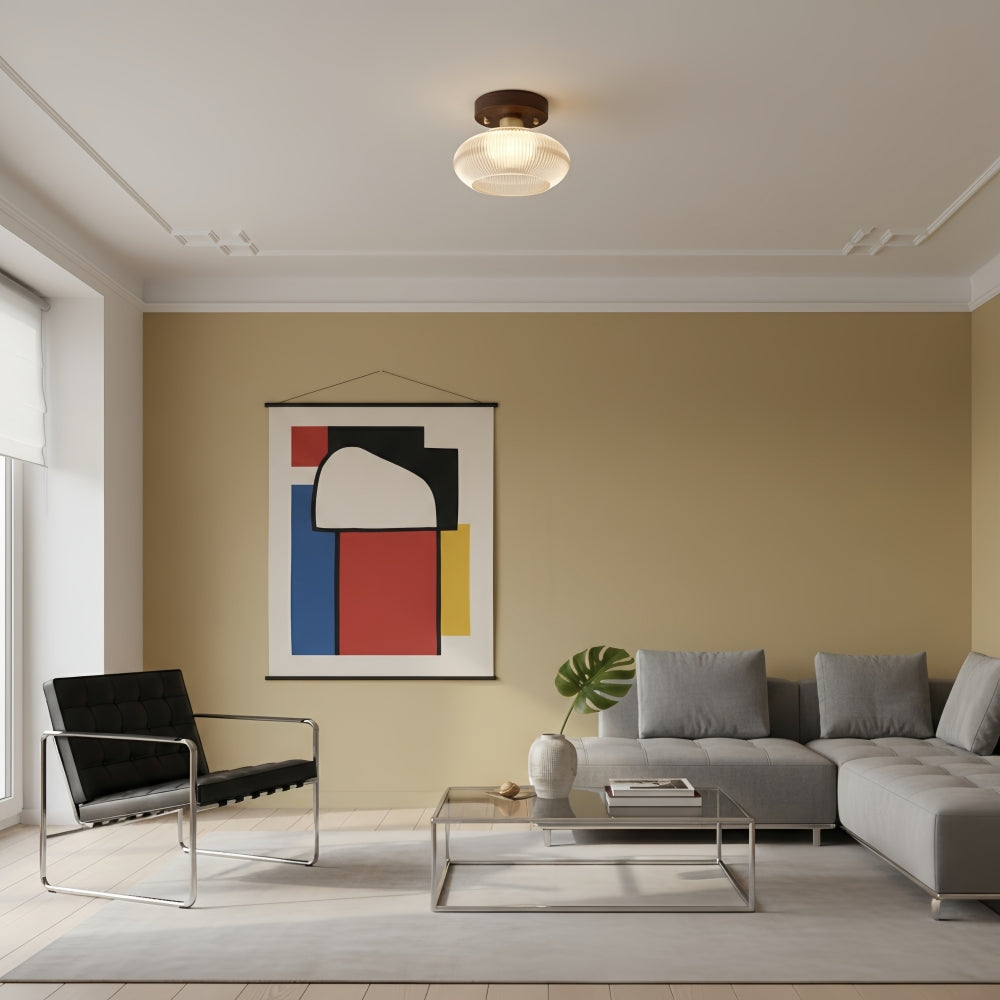 Soliro Modern Dome Glass Ceiling Light with Sleek Minimalist Form for Kitchens and Living Areas