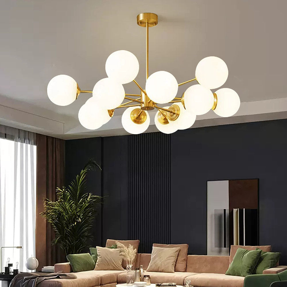 Gold Luxury Chandelier – Brass Fixture for Elegant Bedroom Décor