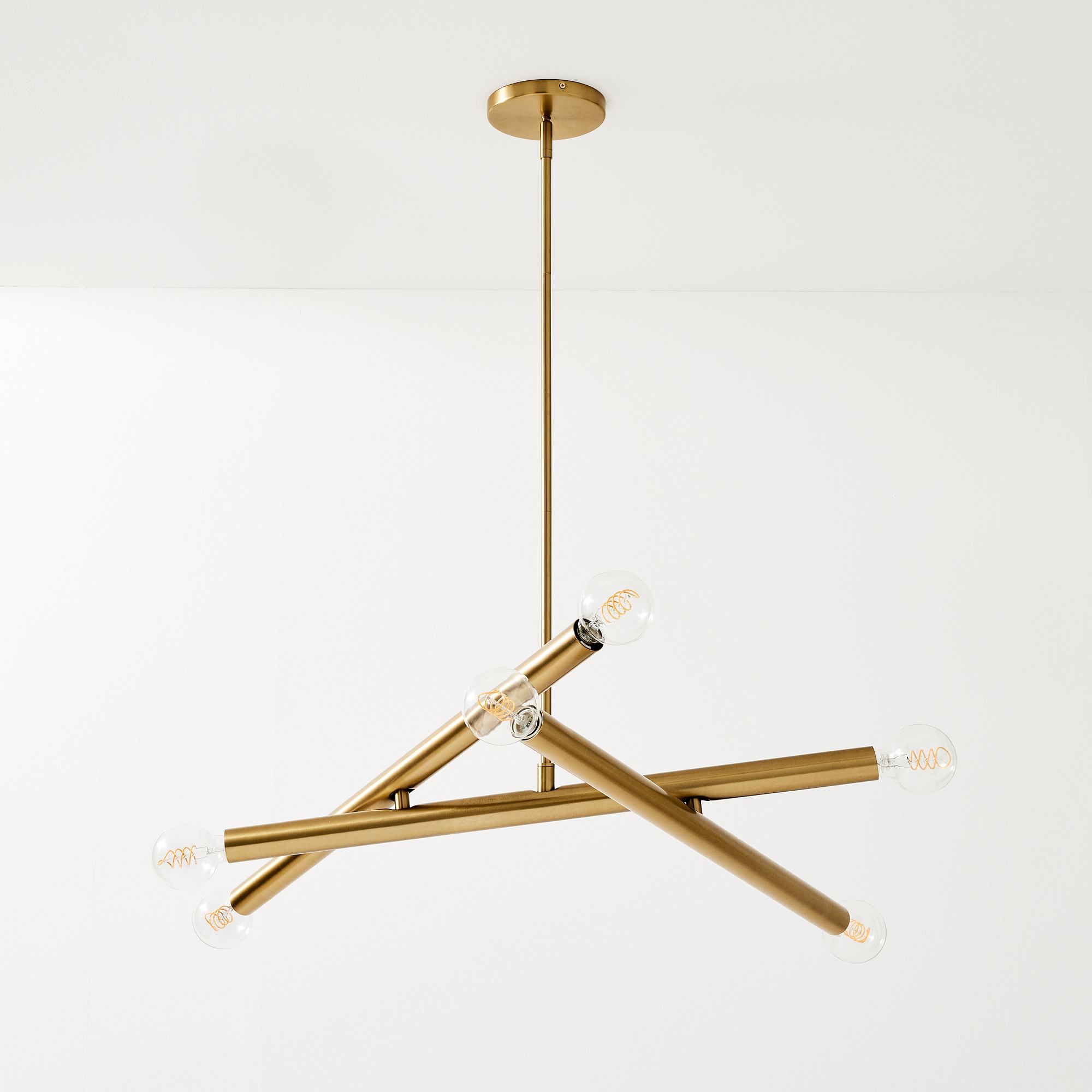 Borvia Metal Arm Chandelier - Modern Adjustable Trace Lamp for Hallway