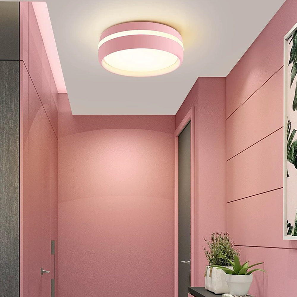 Circle Acrylic Ceiling Light - Colourful LED Lamp for Living Room
