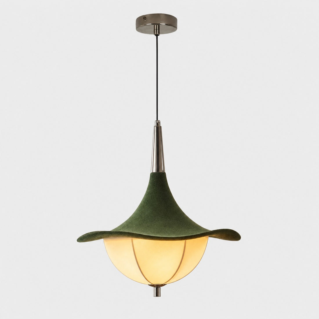 Green Fabric Pendant Lamp for Dining Room