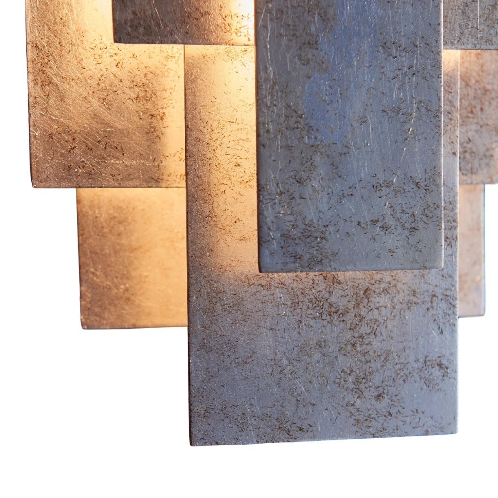 Rechteckige Wandleuchte Kelsar – Ausführungen in Gold und Silber für Wohnzimmer oder Schlafzimmer
