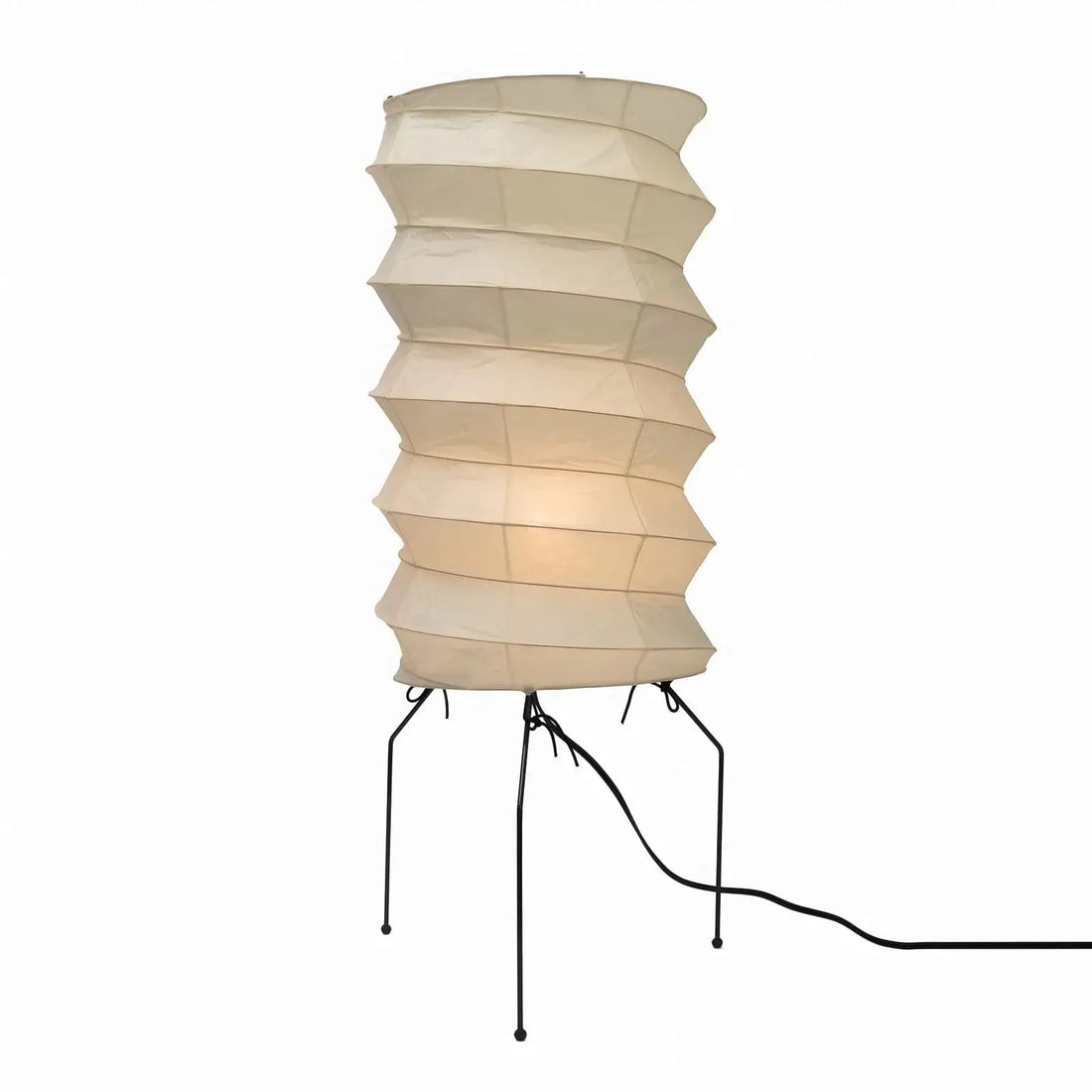 Stehlampe im Japandi-Stil – Reispapier-Plisseelampe fürs Schlafzimmer