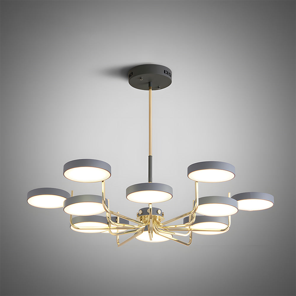 Disc Branch Iron Ceiling Lamp - Nordic Creative Light for Living Room