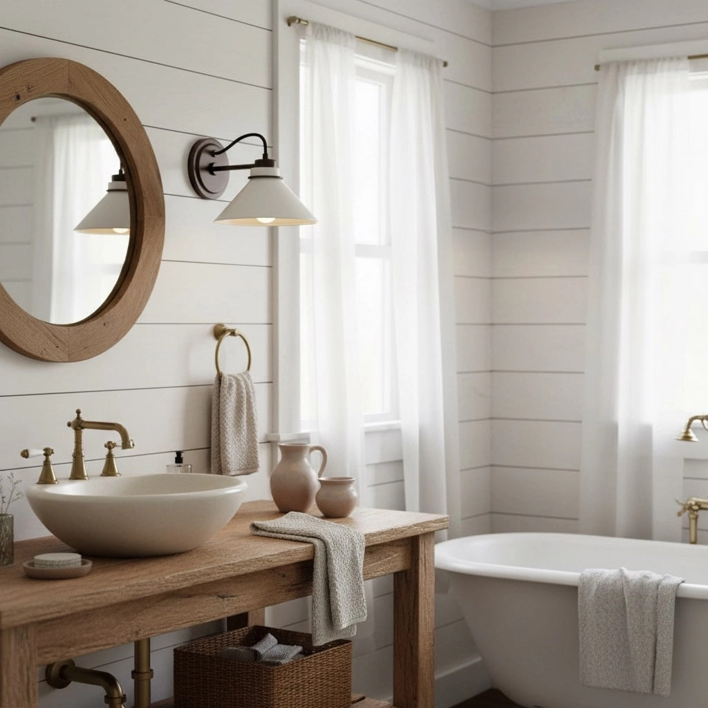 Aurenza Metal Wall Sconce - Farmhouse Tapered Design Wall Light