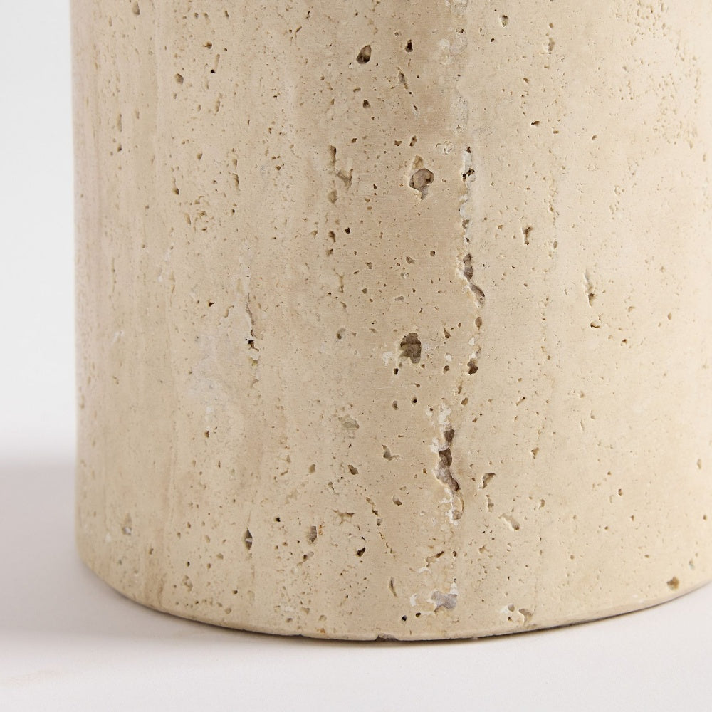 Albi Minimalist Marble Table Lamp – Elegant Fabric Shade Suitable for Any Room