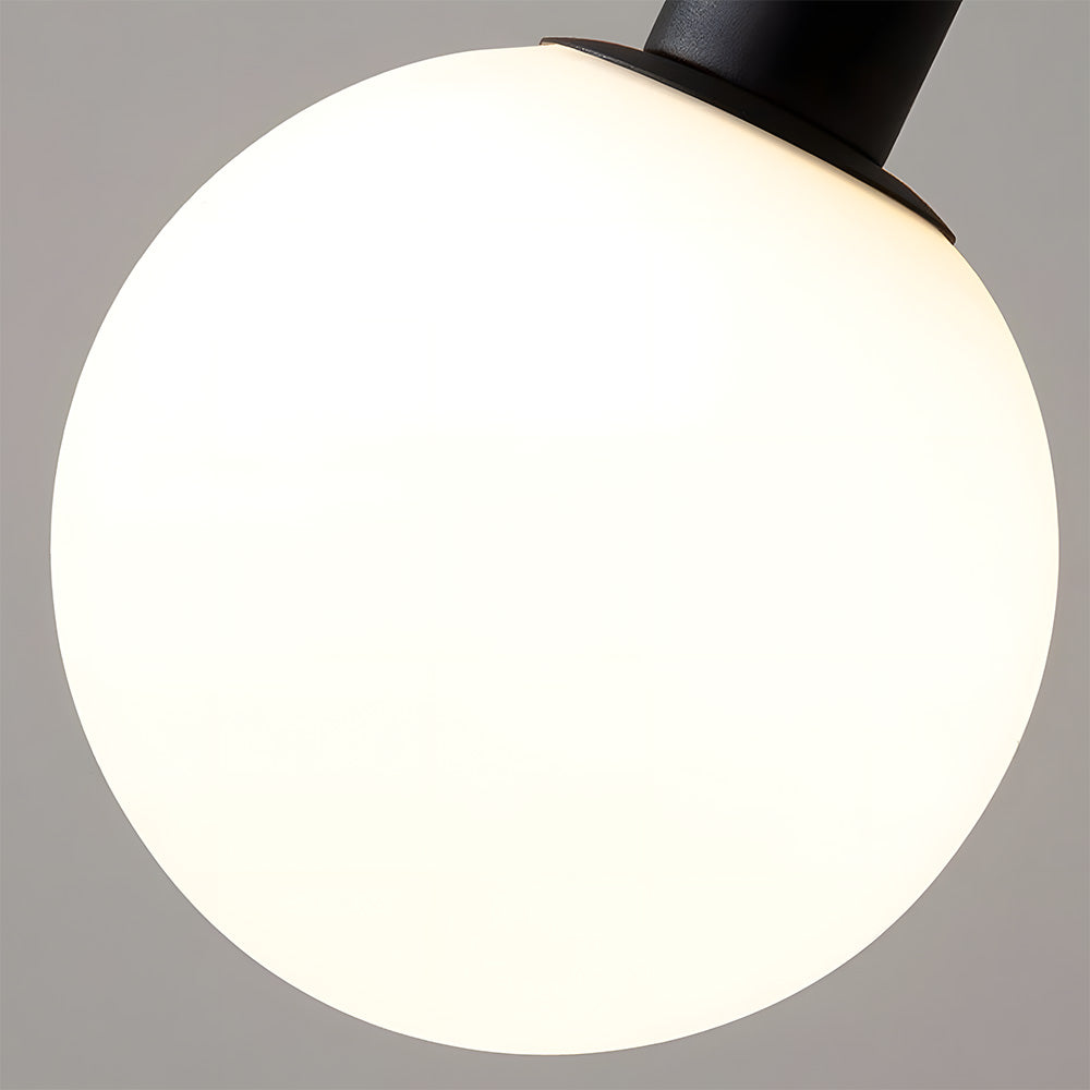 Opalescent Glass Pendant Light - Spherical Bedroom Lighting Modern
