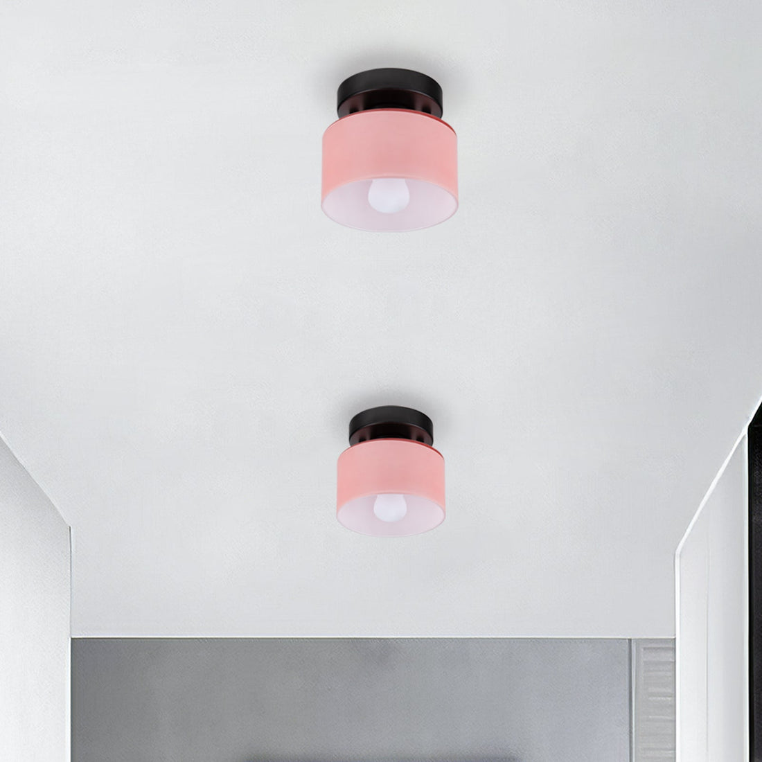Bauhaus Glass Ceiling Light - Minimalist Mini Design Lamp For Hallway