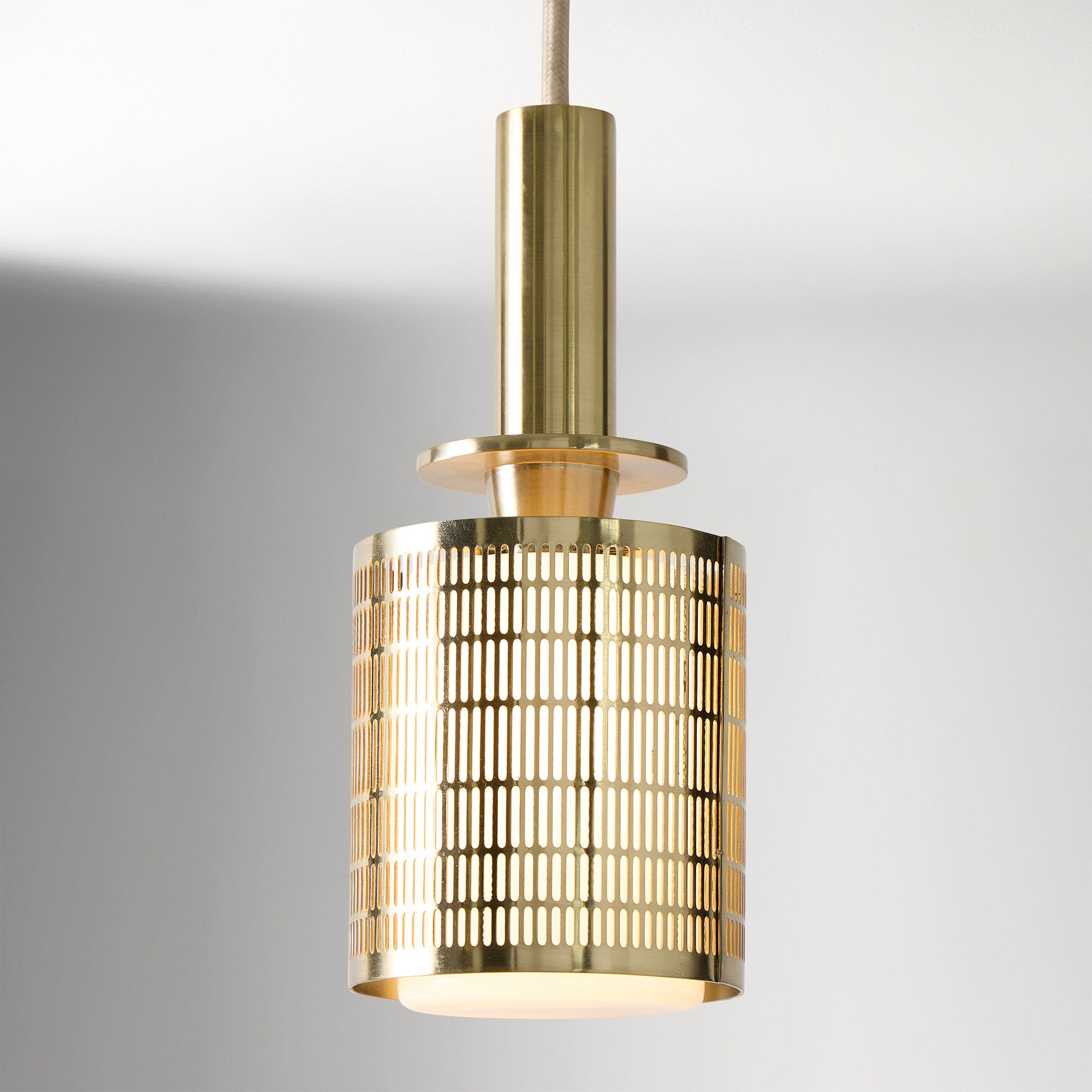 Galvia Perforated Pendant Light - Metal Adjustable Light for Bedroom