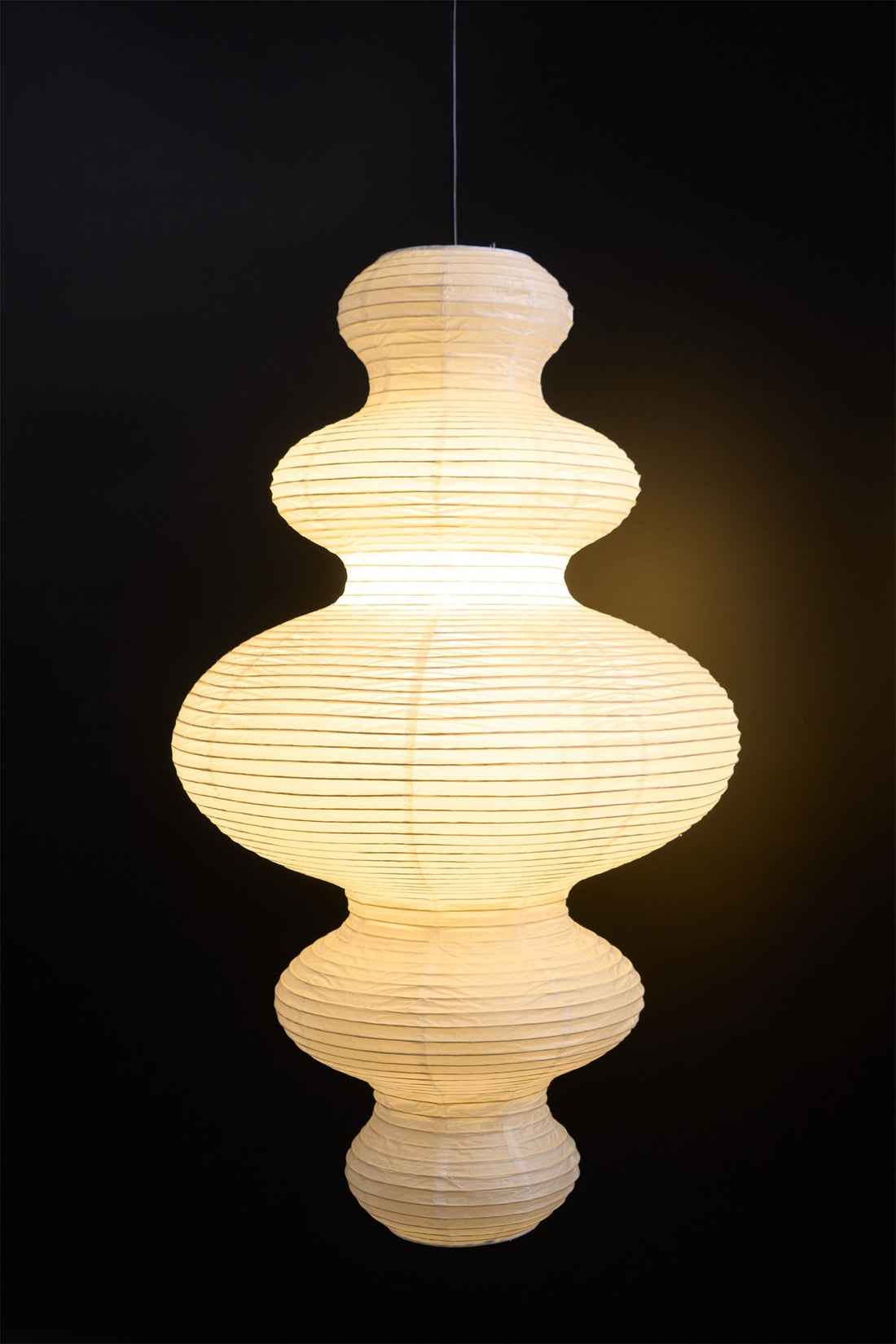 Sculptural Rice Paper Pendant Lamp - Luxurious Lamp for Bedroom