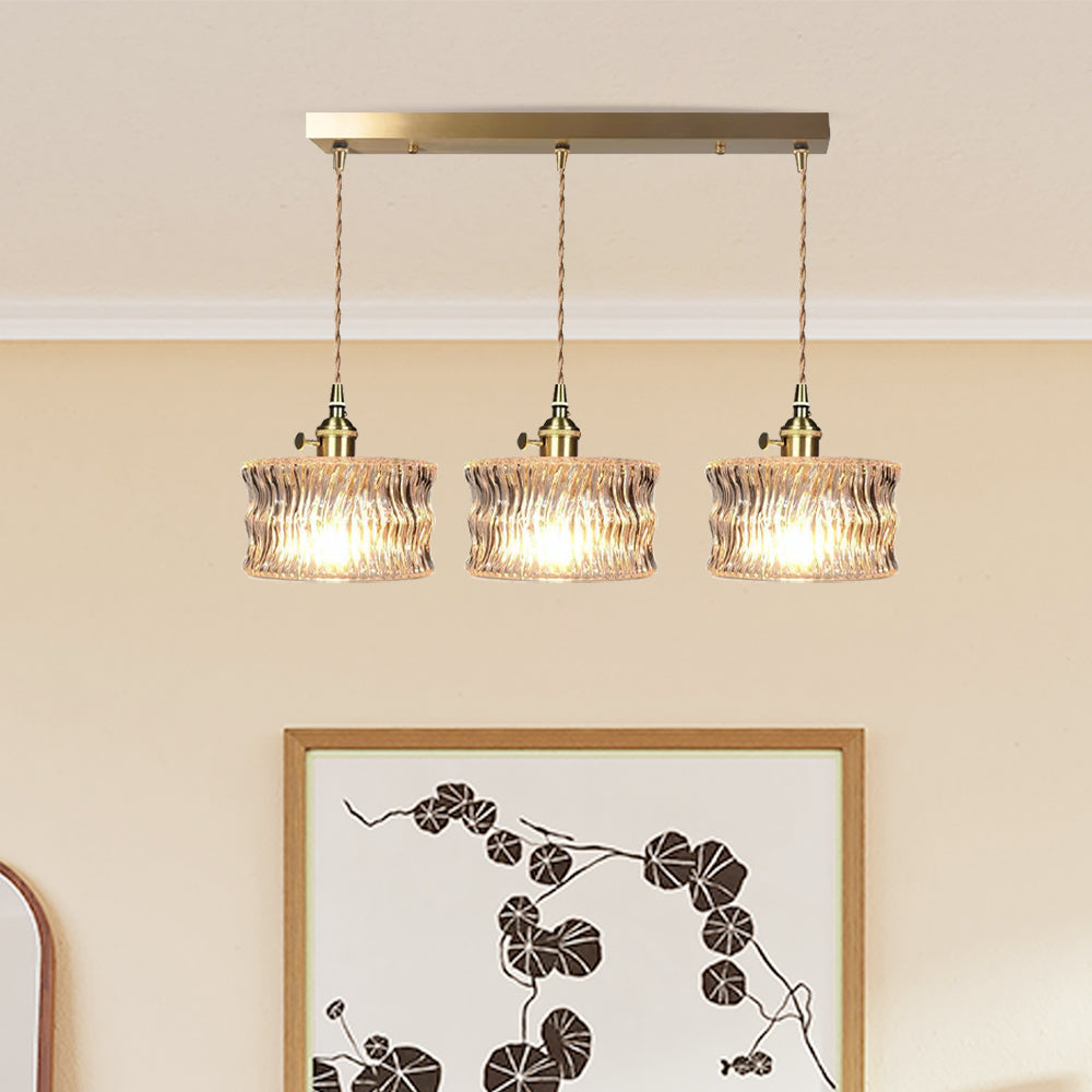Modern Glass Shade Pendant Fixture - Classy Light for Dining Living