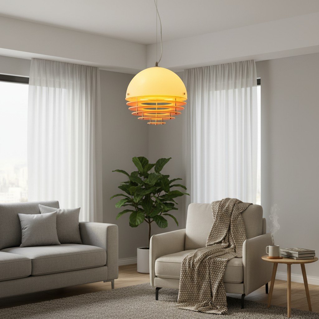 Afterglow Sunset Gradient Pendant Light - Modern Bauhaus Layered Pendant Light for Living Room