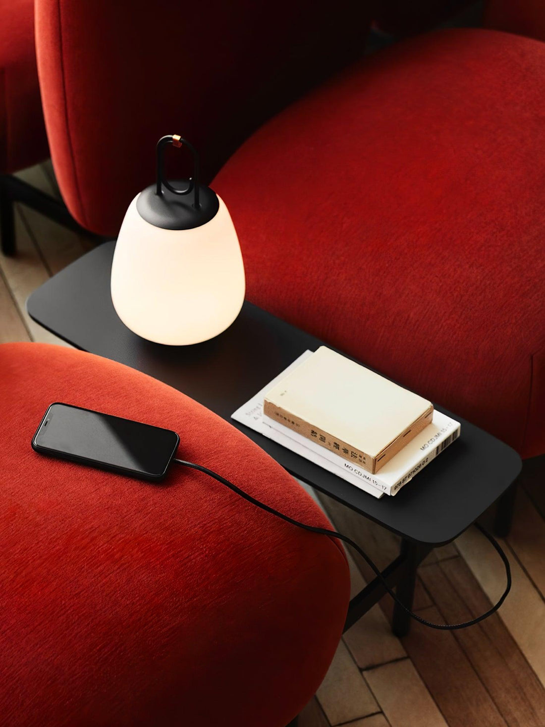 Lantern Table Lamp - USB Rechargeable Nordic Light for Indoor & Patio
