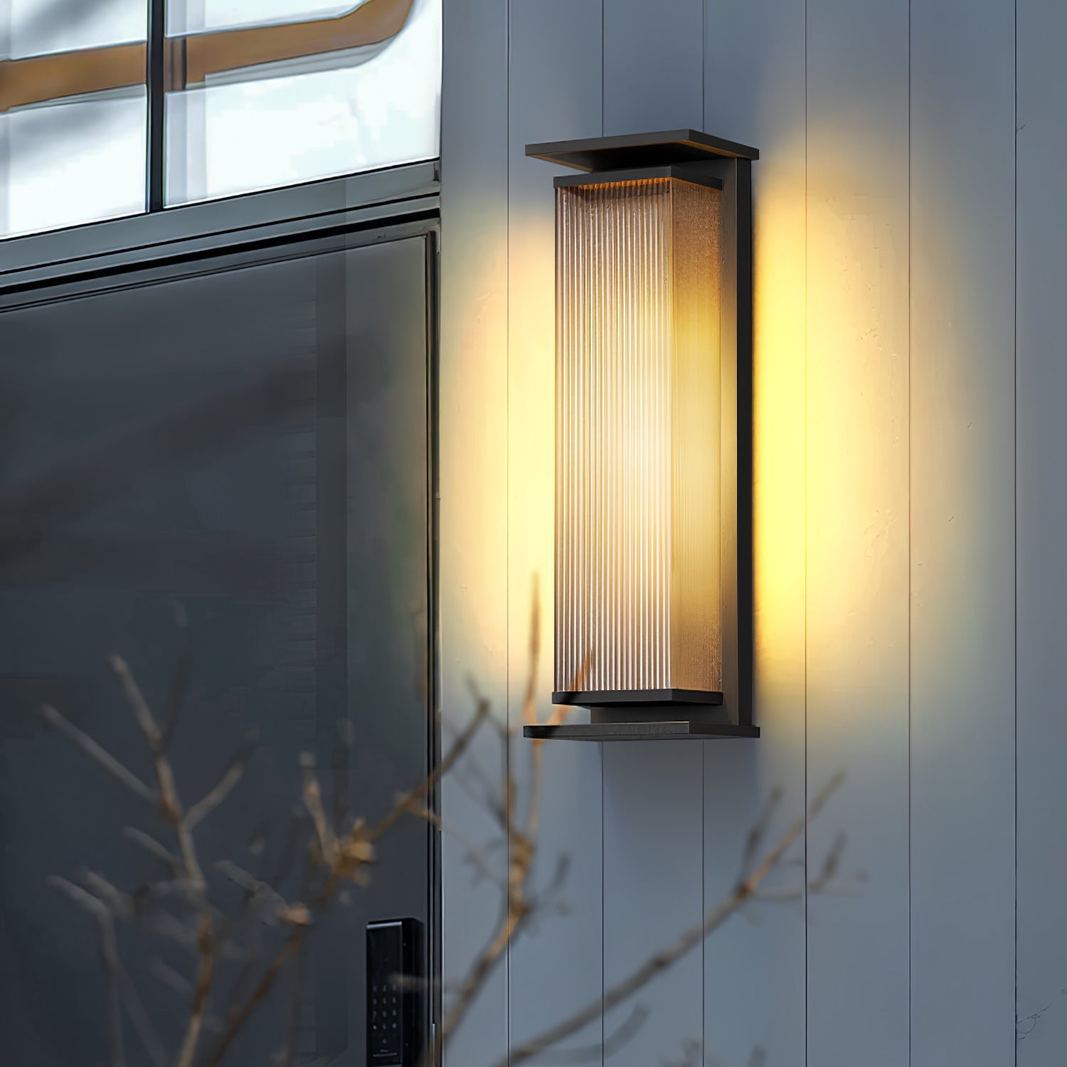 Rectangular Outdoor Wall Lamp - LED Light for Garden & Patio