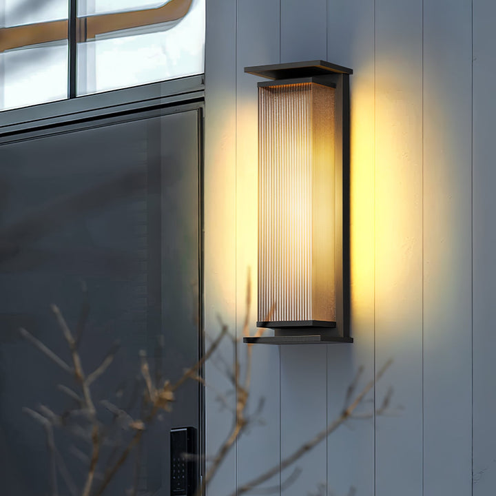 Rechteckige Außenwandleuchte - LED-Leuchte für Garten &amp; Terrasse