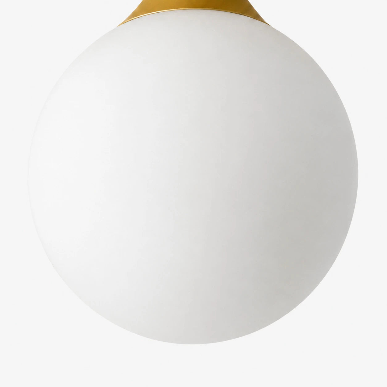 Opaque white glass shade detail