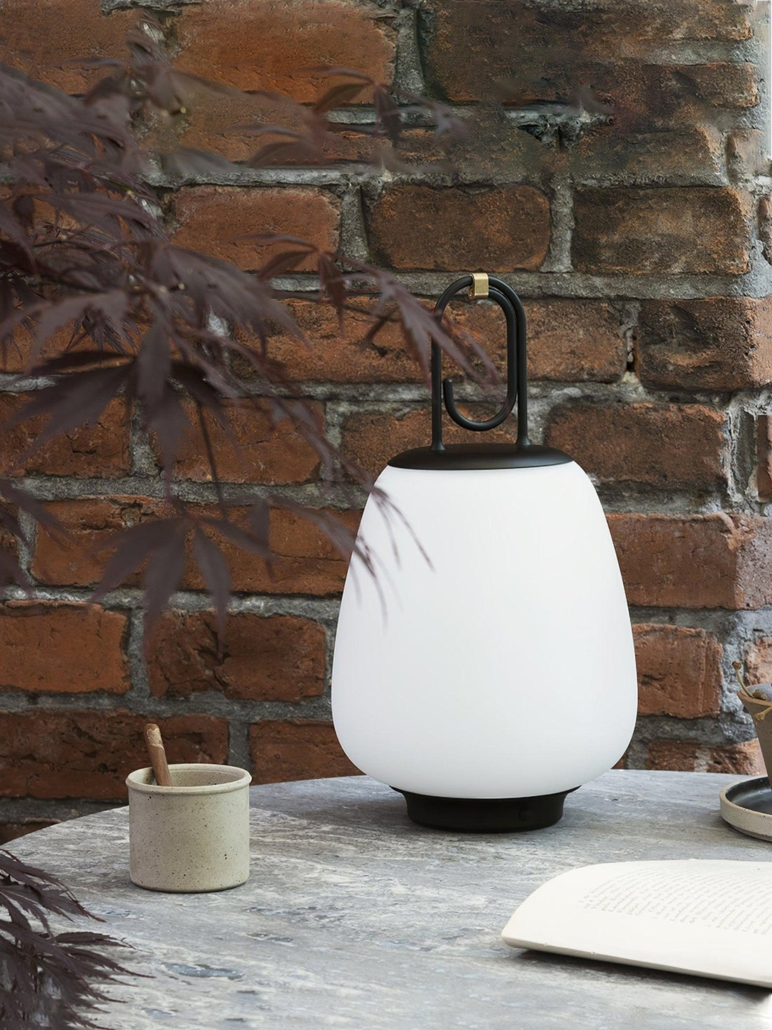 Lantern Table Lamp - USB Rechargeable Nordic Light for Indoor & Patio