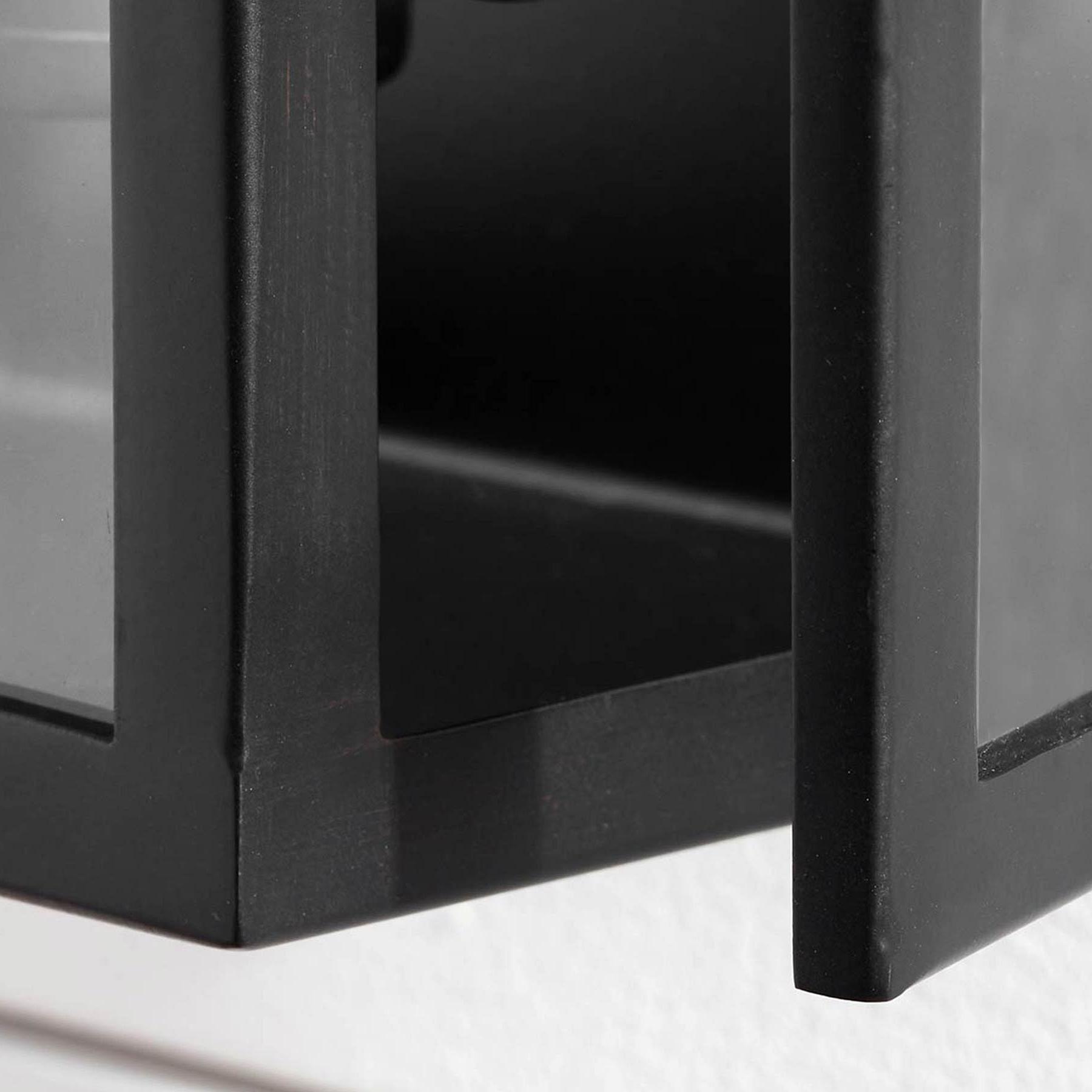 Ferrix Iron Outdoor Wall Lamp - Industrial Rectangular Glass Sconce