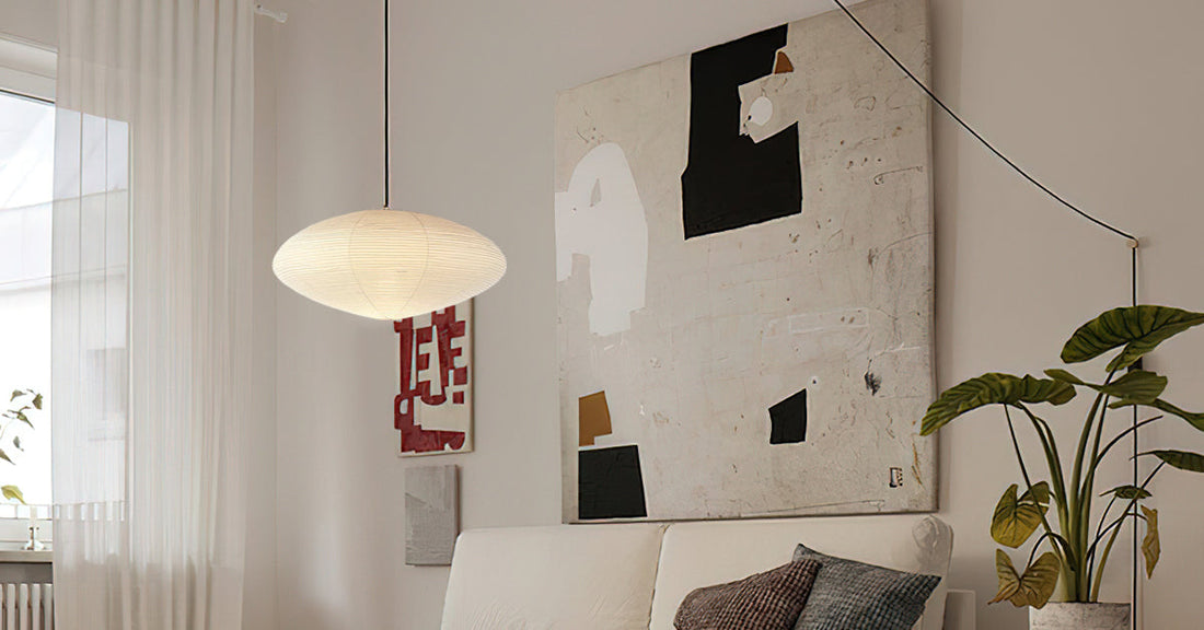 Washi-Papier-Pendellampe – handgefertigtes Maulbeerlicht für gemütliches Zimmer