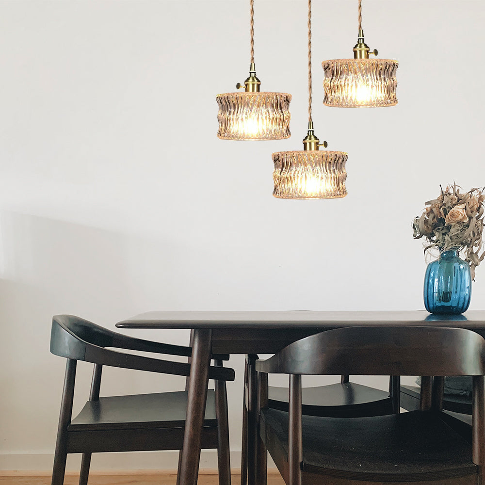 Modern Glass Shade Pendant Fixture - Classy Light for Dining Living