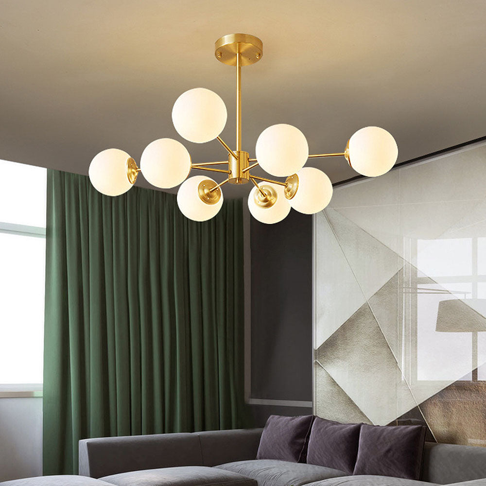 Gold Luxury Chandelier – Brass Fixture for Elegant Bedroom Décor