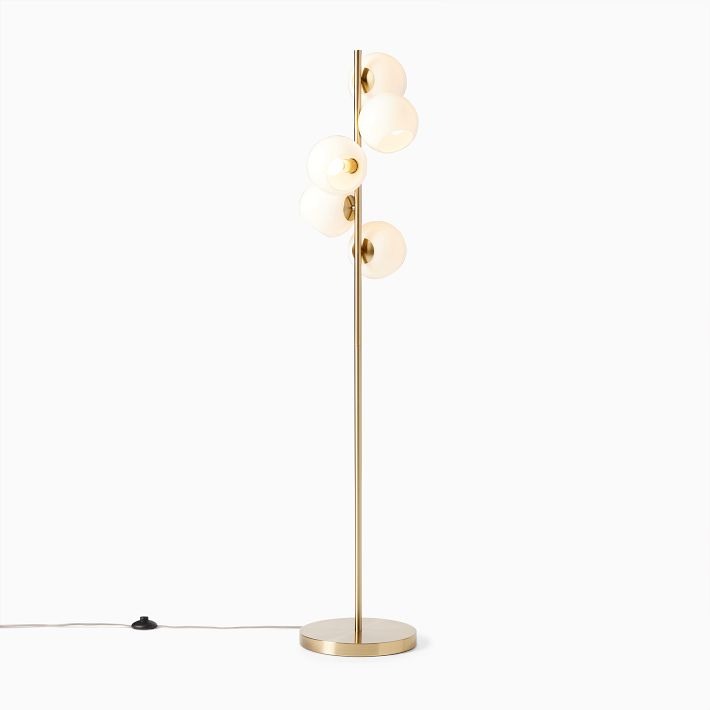 Brina Glass Multi-Light Floor Lamp - Modern Standing Light with Elegance