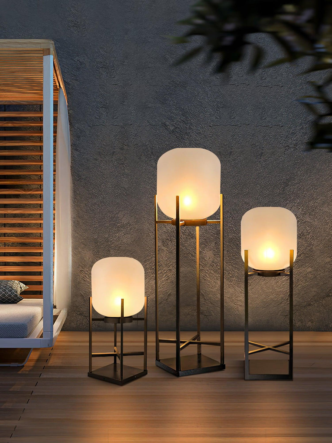 Solar Lantern Floor Lamp - Waterproof Outdoor Light for Garden & Patio