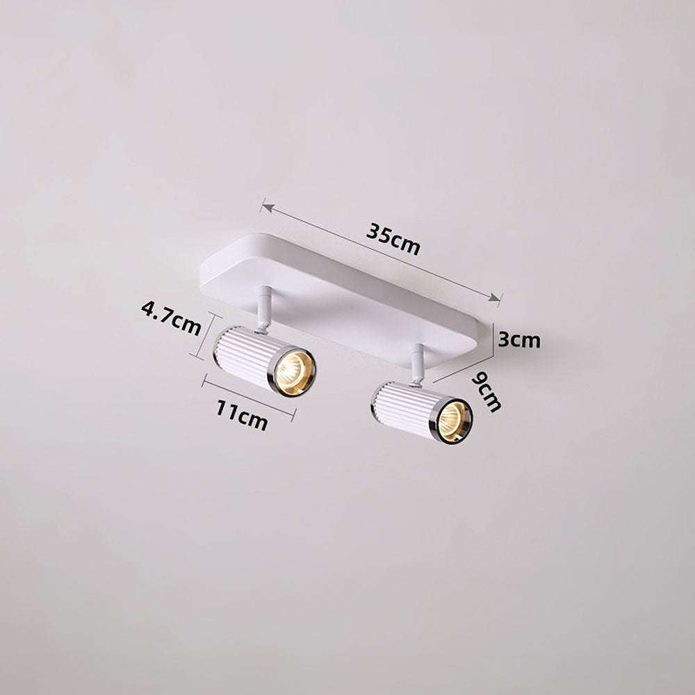 Weiße LED-Schienen-Deckenleuchte – einfache, moderne, verstellbare Metallleuchte