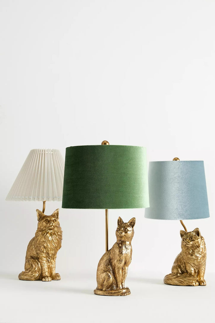 Pawdia Unique Table Lamp - Decorative Fabric Animal Bedside Lamp