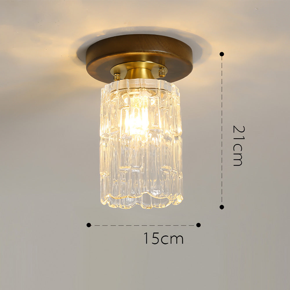 Contemporary Glass Ceiling Light - Modern Living Room Fixture