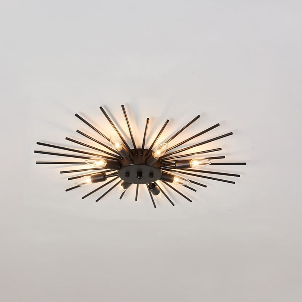 8 Lights Modern Aluminum Ceiling Light – Industrial Living Room Design